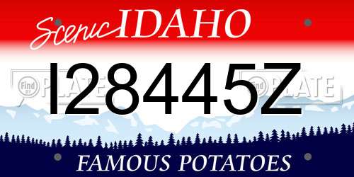 I28445Z Idaho License Plate