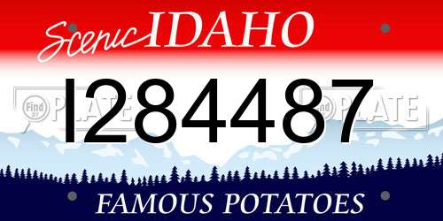 I284487 Idaho License Plate