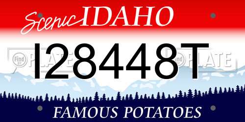 I28448T Idaho License Plate