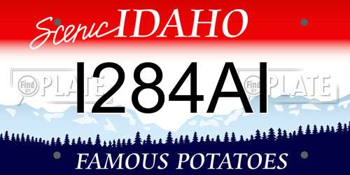 I284AI Idaho License Plate