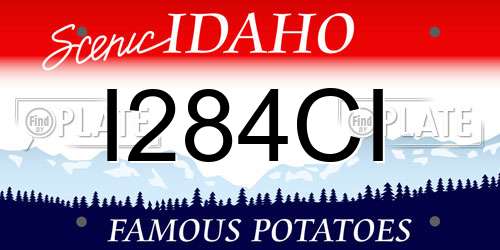 I284CI Idaho License Plate