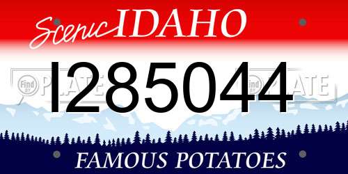 I285044 Idaho License Plate