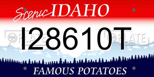 I28610T Idaho License Plate