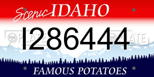 I286444 Idaho License Plate