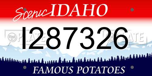 I287326 Idaho License Plate