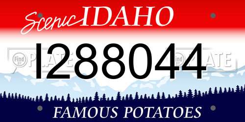 I288044 Idaho License Plate