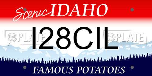 I28CIL Idaho License Plate