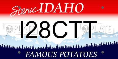 I28CTT Idaho License Plate