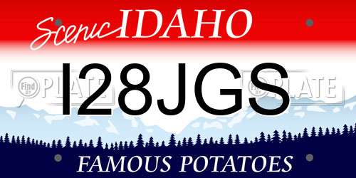 I28JGS Idaho License Plate