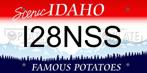 I28NSS Idaho License Plate