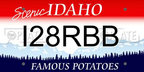 I28RBB Idaho License Plate