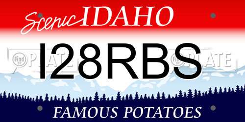 I28RBS Idaho License Plate