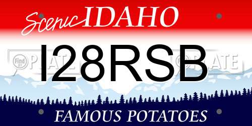 I28RSB Idaho License Plate