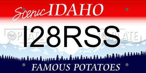 I28RSS Idaho License Plate