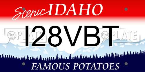 I28VBT Idaho License Plate