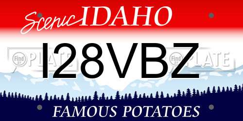 I28VBZ Idaho License Plate