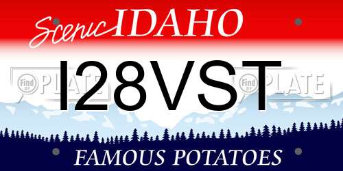 I28VST Idaho License Plate