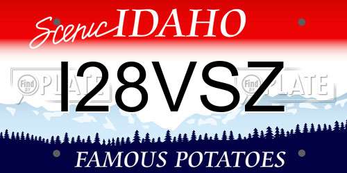I28VSZ Idaho License Plate