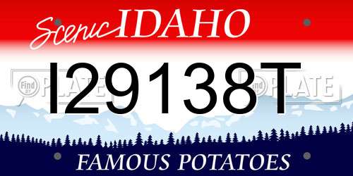 I29138T Idaho License Plate