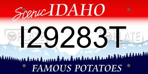 I29283T Idaho License Plate