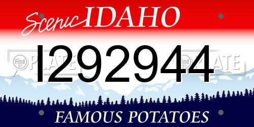 I292944 Idaho License Plate