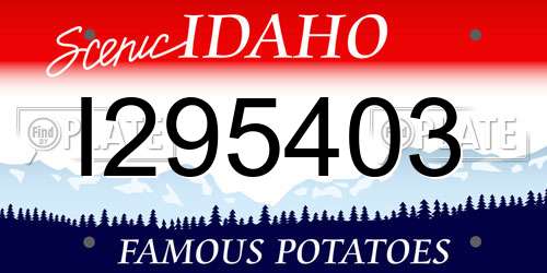 I295403 Idaho License Plate