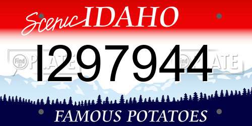 I297944 Idaho License Plate