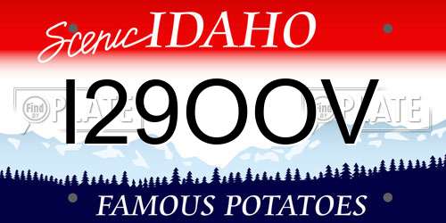 I29OOV Idaho License Plate