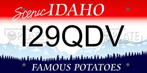 I29QDV Idaho License Plate