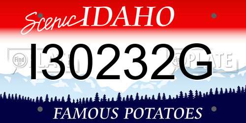 I30232G Idaho License Plate
