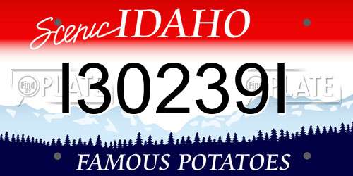 I30239I Idaho License Plate