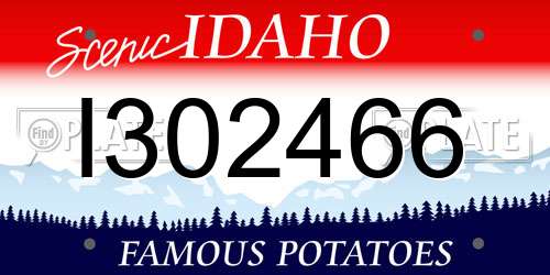 I302466 Idaho License Plate