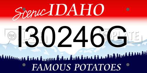 I30246G Idaho License Plate