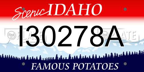 I30278A Idaho License Plate