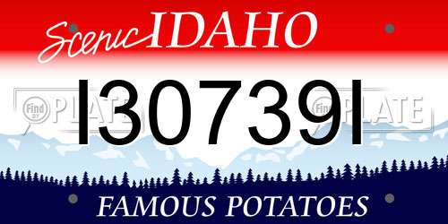 I30739I Idaho License Plate