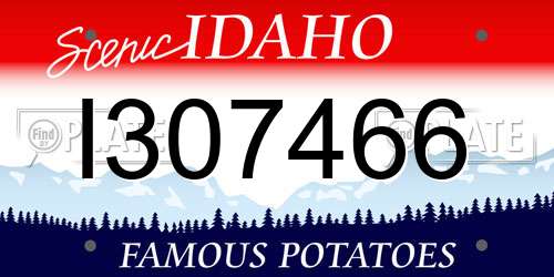 I307466 Idaho License Plate