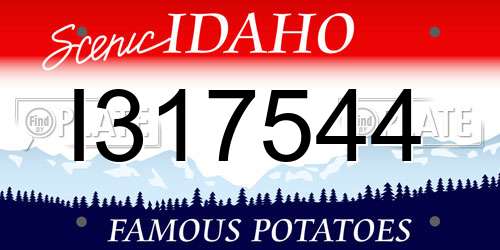 I317544 Idaho License Plate