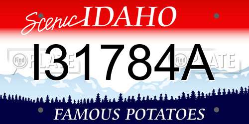 I31784A Idaho License Plate