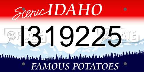 I319225 Idaho License Plate