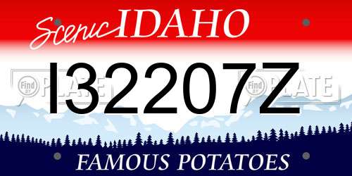 I32207Z Idaho License Plate