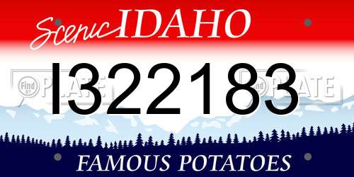 I322183 Idaho License Plate