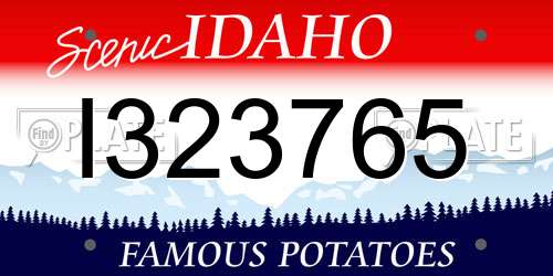 I323765 Idaho License Plate