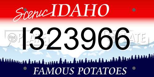 I323966 Idaho License Plate