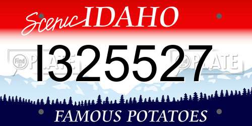I325527 Idaho License Plate