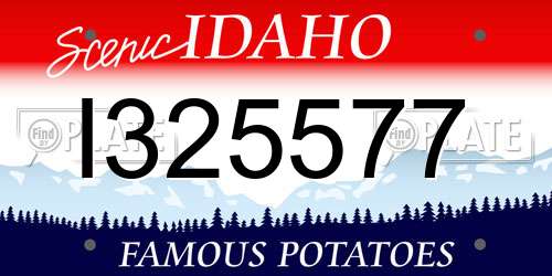 I325577 Idaho License Plate