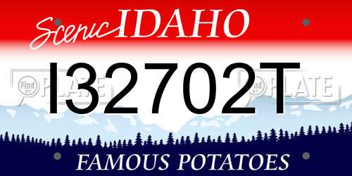 I32702T Idaho License Plate