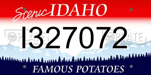 I327072 Idaho License Plate