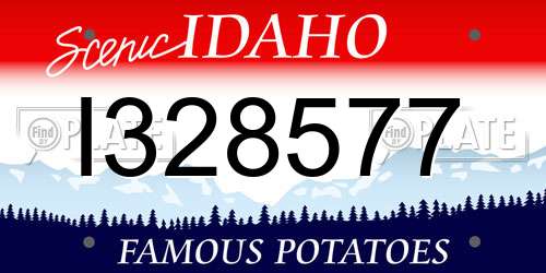 I328577 Idaho License Plate