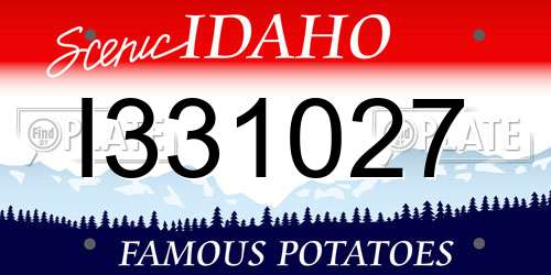 I331027 Idaho License Plate