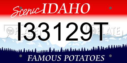 I33129T Idaho License Plate